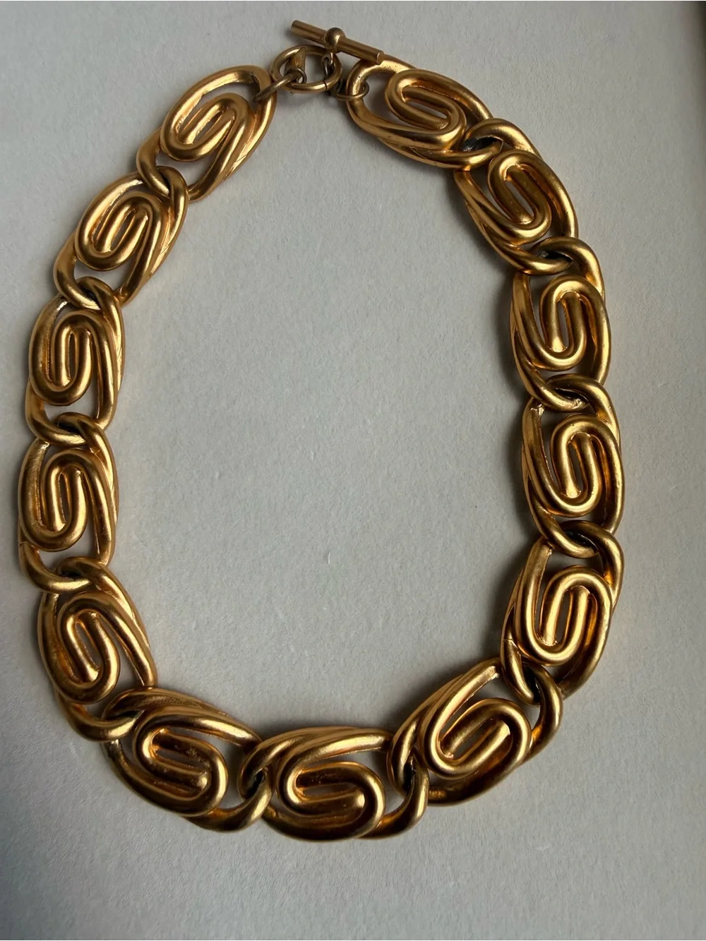 Anne Klein Gold Snail Link Statement Necklace - Picture 4 of 6